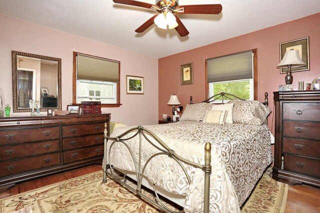 173 Massachusetts Ave, Congers, NY 10920 - bedroom featuring wood finished floors and ceiling fan