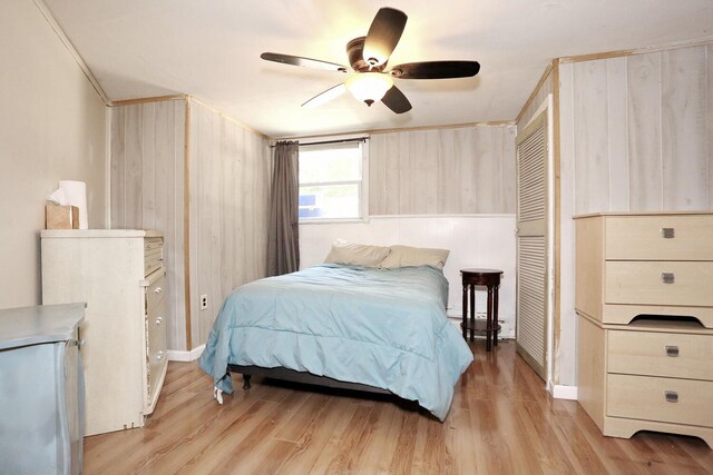 173 Massachusetts Ave, Congers, NY 10920 - bedroom with light wood finished floors and a ceiling fan