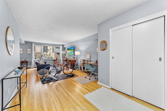 120 E Hartsdale Unit 3L, Hartsdale, NY 10530 - living area with an office area and wood finished floors