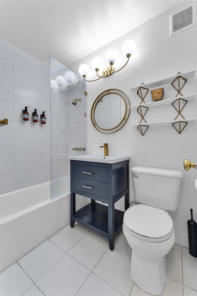 5700 Arlington Ave Unit 5D, Bronx, NY 10471 - full bathroom featuring tile patterned floors, vanity, toilet, and tub / shower combination