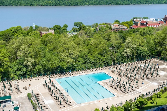 5700 Arlington Ave Unit 5D, Bronx, NY 10471 - community pool featuring a water view and a forest view