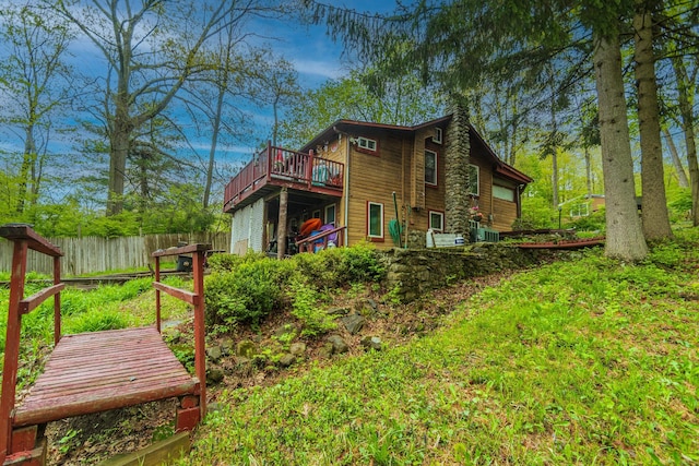 16 Arbor Trl, Monroe, NY 10950 - view of property exterior with a wooden deck and central air condition unit