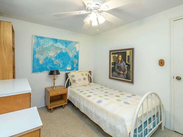 31 Townsend St, Glen Head, NY 11545 - bedroom featuring a ceiling fan and light colored carpet