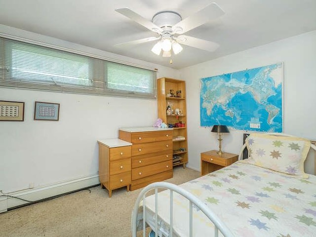 31 Townsend St, Glen Head, NY 11545 - bedroom featuring light colored carpet and ceiling fan