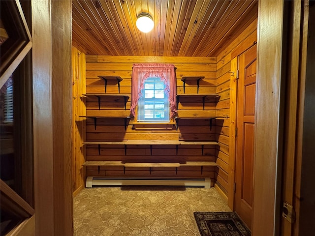 29 Fallen Tree Ln, Athens, NY 12051 - sauna featuring wooden ceiling and wooden walls