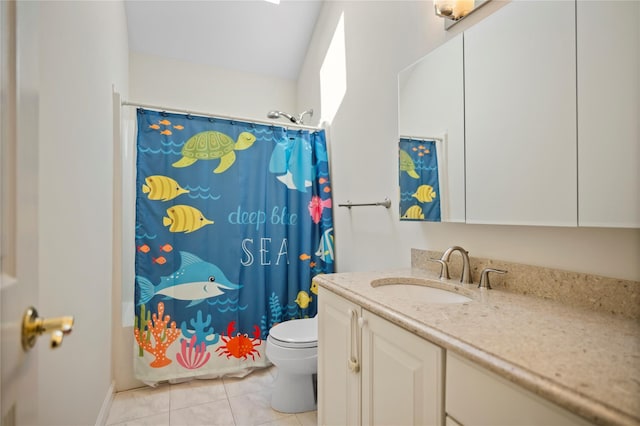 2 Old Brookville Ct, Manorville, NY 11949 - full bathroom with vanity and tile patterned flooring