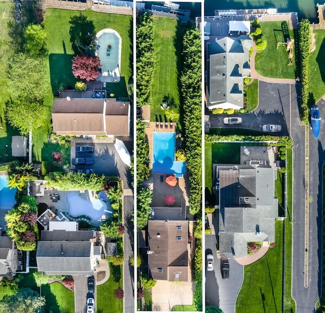 135 Ocean Ave, Massapequa, NY 11758 - aerial view of property and surrounding area featuring property parcel outlined