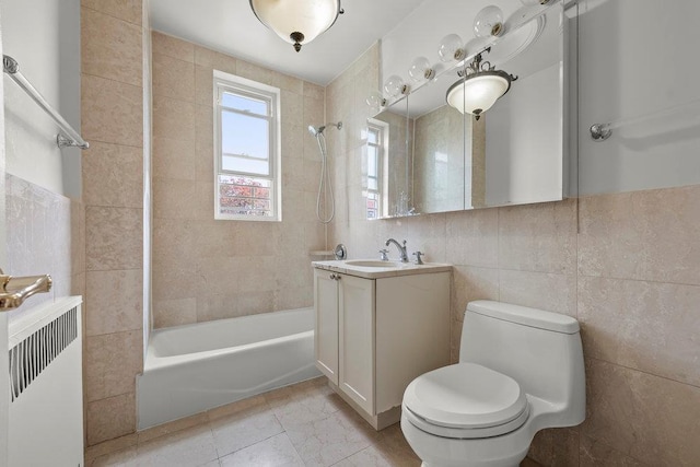 1681 Brooklyn Ave, Brooklyn, NY 11210 - full bath with tile walls, tub / shower combination, vanity, and toilet