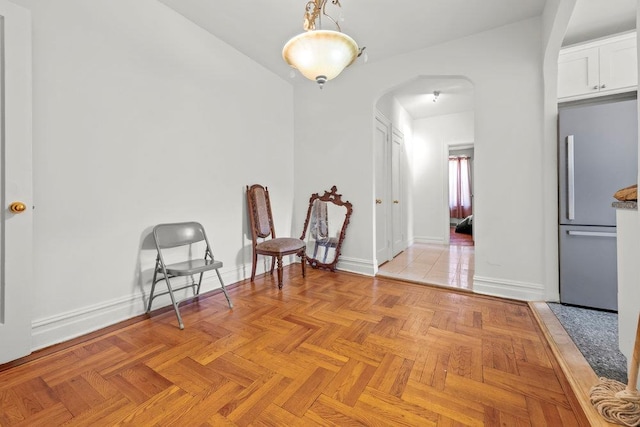 1681 Brooklyn Ave, Brooklyn, NY 11210 - sitting room featuring arched walkways and baseboards