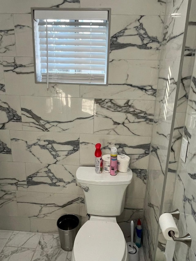 21 James Ll Burrell Ave, Hempstead, NY 11550 - bathroom with toilet and marble finish floors