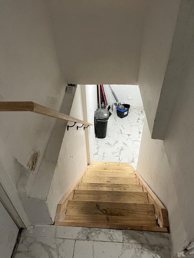 21 James Ll Burrell Ave, Hempstead, NY 11550 - staircase with marble look tiles