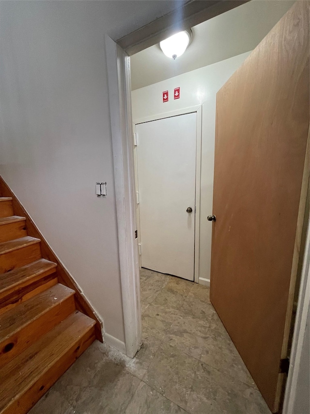 2110 Light St, Bronx, NY 10466 - stairway featuring baseboards