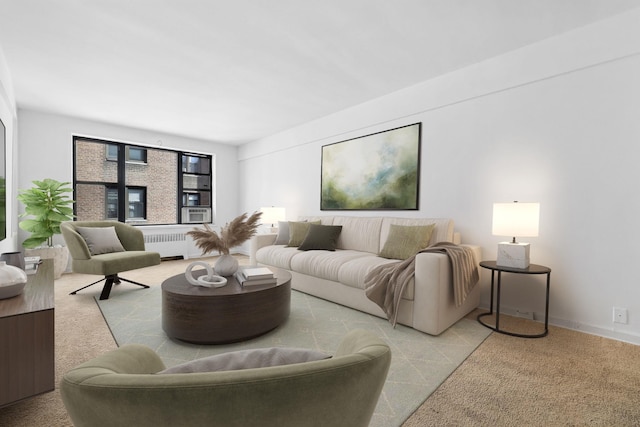 10 N Broadway Unit 3H, White Plains, NY 10601 - carpeted living room with radiator