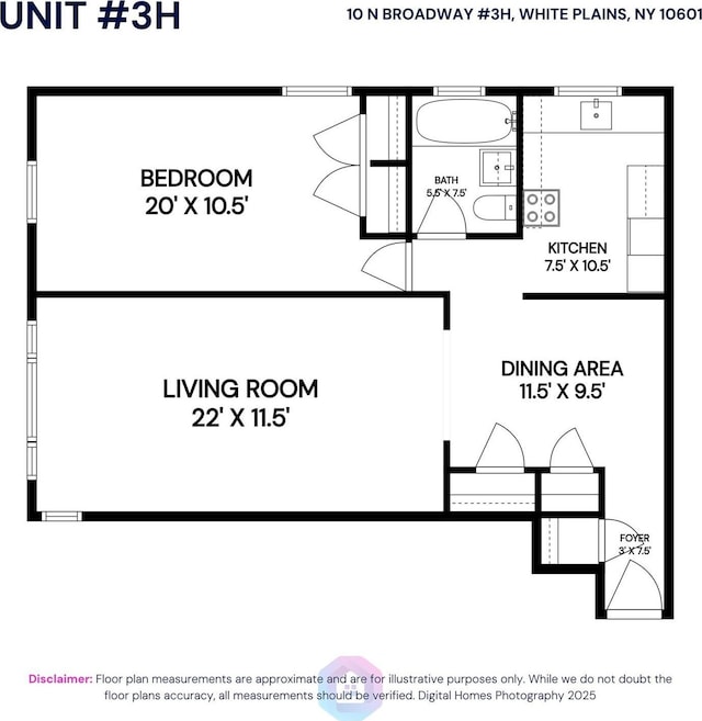 10 N Broadway Unit 3H, White Plains, NY 10601 - room layout