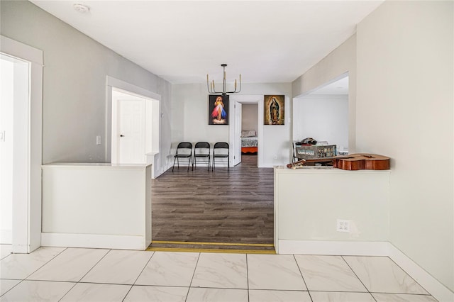 45 Cragmere Rd, Airmont, NY 10901 - dining room with baseboards and marble finish floors