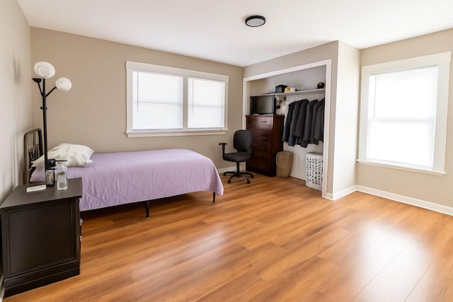 45 Cragmere Rd, Airmont, NY 10901 - bedroom featuring light wood-style flooring, a closet, and baseboards
