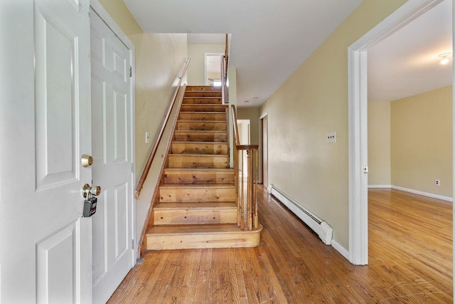 12 Gillis Ave, Nyack, NY 10960 - stairway with baseboard heating and wood finished floors