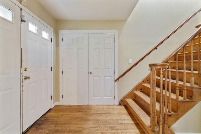 12 Gillis Ave, Nyack, NY 10960 - foyer entrance with light wood-style floors and stairs