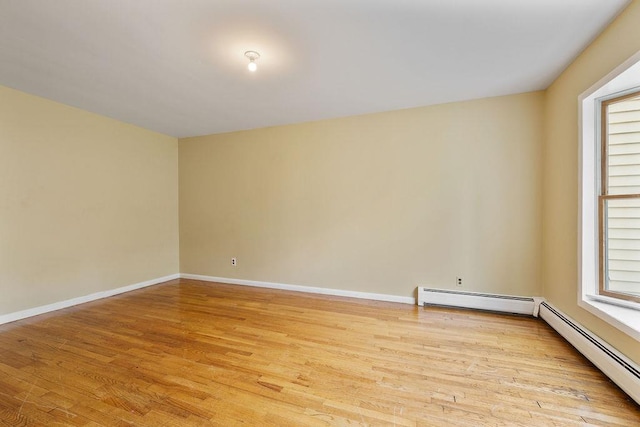 12 Gillis Ave, Nyack, NY 10960 - empty room with light wood-type flooring and a baseboard heating unit