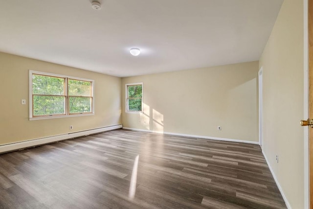 12 Gillis Ave, Nyack, NY 10960 - unfurnished room featuring a smoke detector, wood finished floors, and baseboard heating