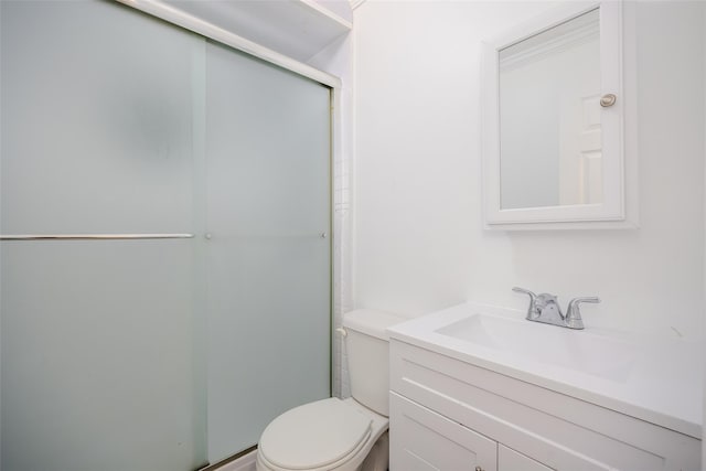 59 Burney Blvd, Mastic, NY 11950 - full bathroom featuring vanity, a stall shower, and toilet