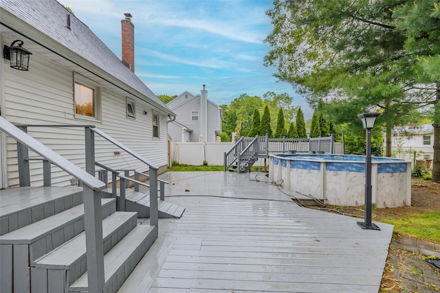 59 Burney Blvd, Mastic, NY 11950 - wooden terrace featuring stairway