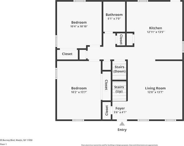 59 Burney Blvd, Mastic, NY 11950 - room layout