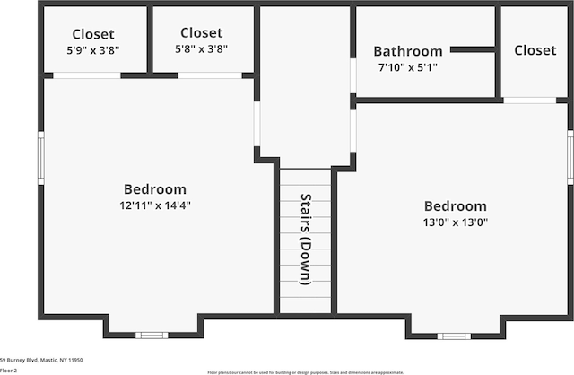 59 Burney Blvd, Mastic, NY 11950 - room layout