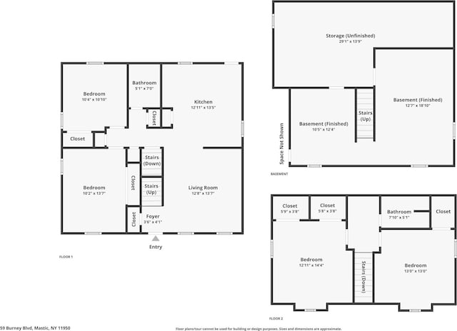 59 Burney Blvd, Mastic, NY 11950 - property floor plan