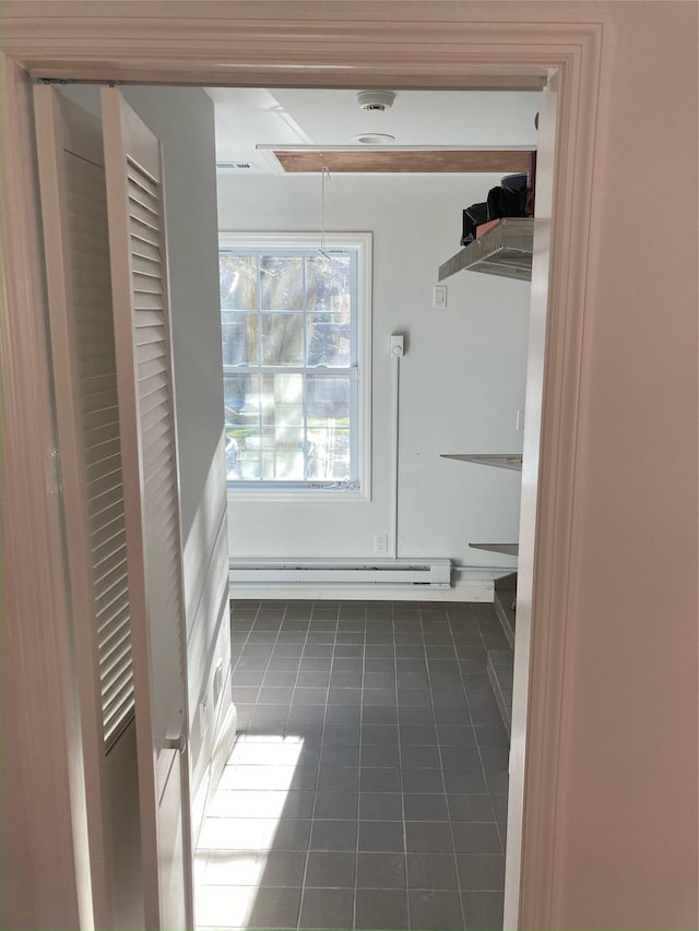 1626 Mogul Dr Unit 1626, Mohegan Lake, NY 10547 - walk in closet featuring dark tile patterned floors and baseboard heating