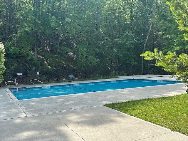 1626 Mogul Dr Unit 1626, Mohegan Lake, NY 10547 - community pool featuring a patio and a wooded view