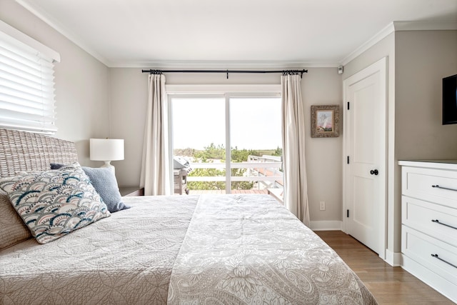 355 Dune Rd, Westhampton Beach, NY 11978 - bedroom featuring wood finished floors and ornamental molding