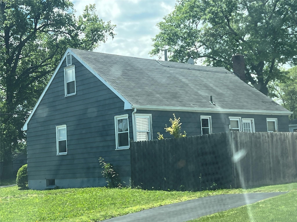 149 Wilkes St, Beacon, NY 12508 - view of property exterior with a chimney and a shingled roof