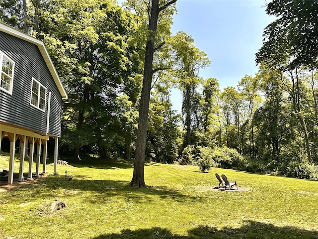 3206 Sharon Tpke, Millbrook, NY 12545 - view of grassy yard with view of wooded area
