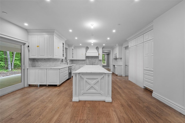 3 Hageman Ct, Katonah, NY 10536 - kitchen with dishwasher, white cabinetry, healthy amount of natural light, decorative backsplash, and recessed lighting