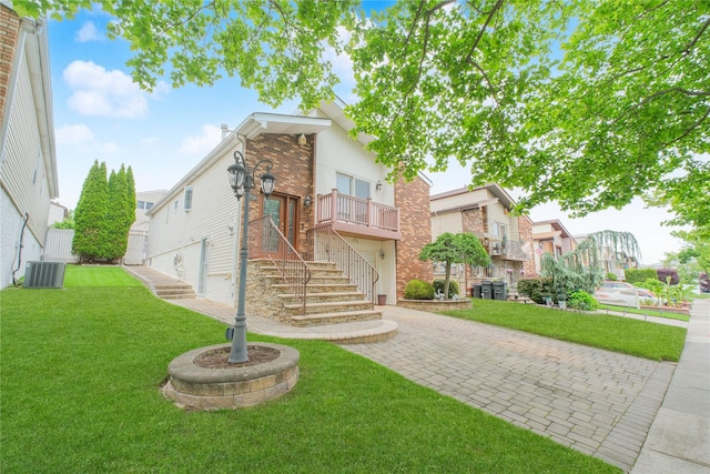 63 Dorval Ave, Staten Island, NY 10312 - view of property featuring an attached garage and central AC