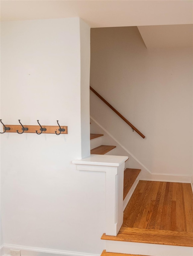 129 S St, Warwick, NY 10990 - staircase with wood finished floors and baseboards
