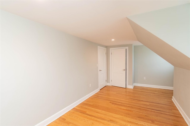 129 S St, Warwick, NY 10990 - bonus room featuring light wood-style floors, baseboards, recessed lighting, and lofted ceiling