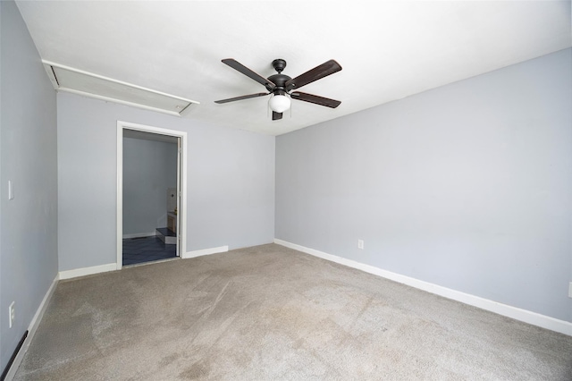 924 Violet Ave, Hyde Park, NY 12538 - carpeted spare room with a ceiling fan, attic access, and baseboards