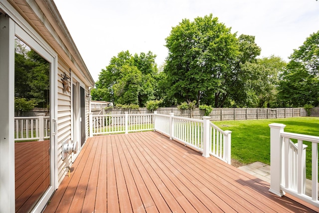 924 Violet Ave, Hyde Park, NY 12538 - wooden deck with view of scattered trees