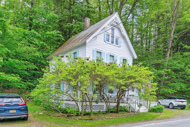 83 Tennanah Lake Rd, Roscoe, NY 12776 - view of front of property with a chimney