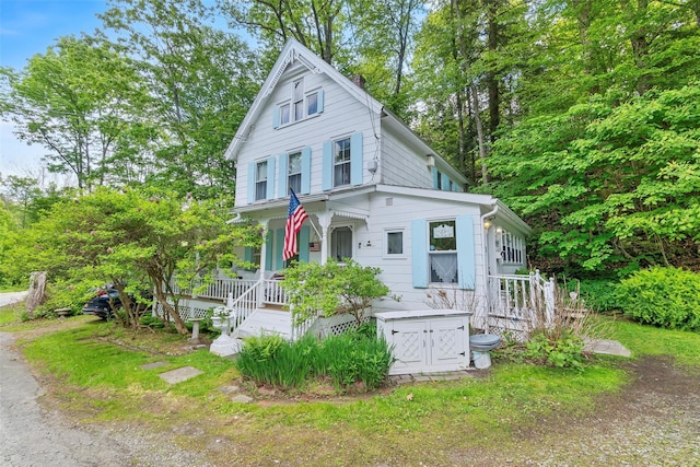 83 Tennanah Lake Rd, Roscoe, NY 12776 - victorian home with covered porch