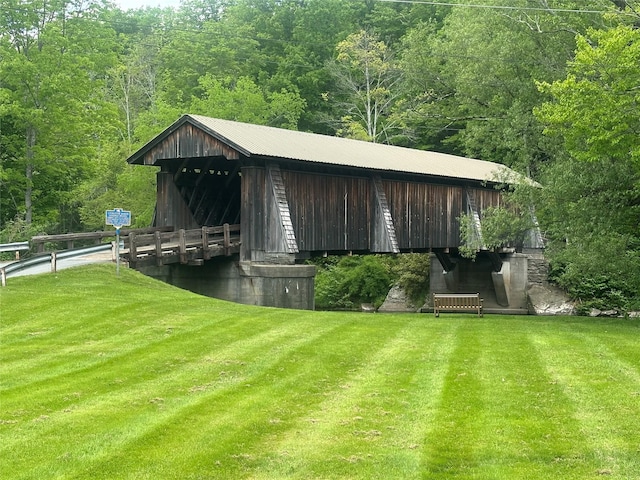 83 Tennanah Lake Rd, Roscoe, NY 12776 - view of outdoor structure with a view of trees