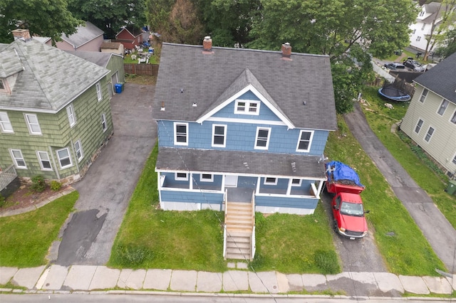 8 Chestnut St, Middletown, NY 10940 - aerial view of property and surrounding area