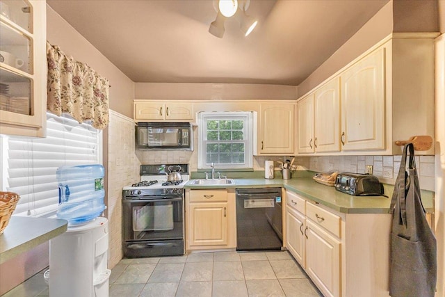 21 Chester Pl, New Rochelle, NY 10801 - kitchen featuring gas stove, dishwasher, black microwave, a sink, and backsplash