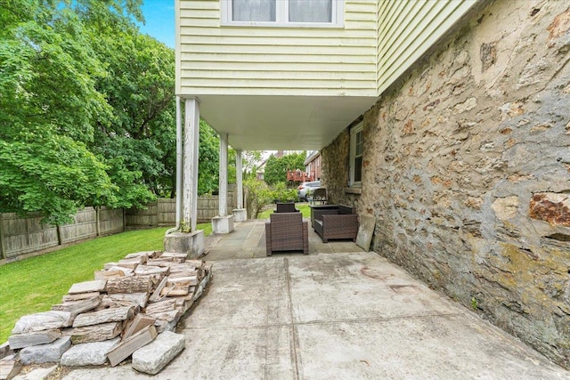 21 Chester Pl, New Rochelle, NY 10801 - view of patio / terrace featuring an outdoor hangout area