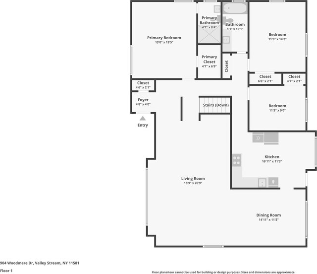 904 Woodmere Dr, North Woodmere, NY 11581 - floor plan / room layout