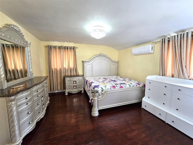 1 Terry Ln, Jericho, NY 11753 - bedroom featuring a wall mounted AC and dark wood-style flooring