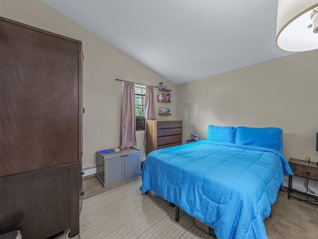 2 Pinetop Dr, Shirley, NY 11967 - bedroom featuring vaulted ceiling and light carpet