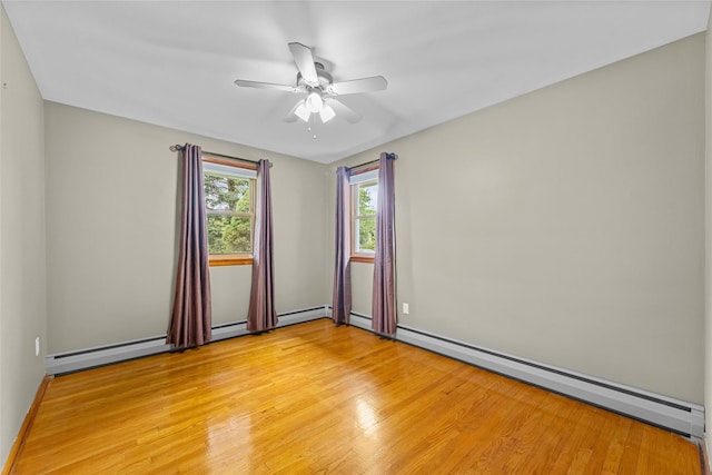 38 Degarmo Hills Rd, Wappingers Falls, NY 12590 - spare room with a ceiling fan, light wood-style floors, and baseboards